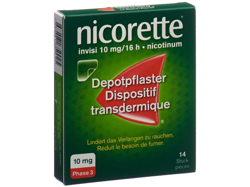 NICORETTE Invisi Depotpflaster patch 10 mg/16h 14 stück
