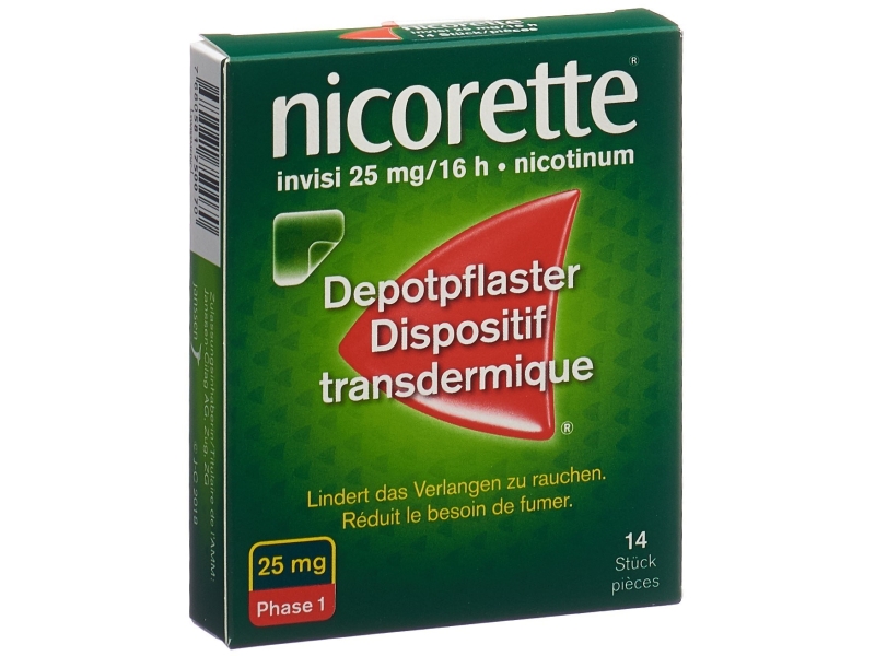 NICORETTE Invisi Depotpflaster patch 25 mg/16h 14 stück