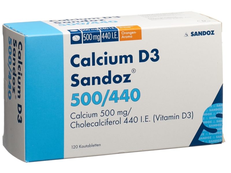 CALCIUM D3 SANDOZ compresse da masticare 500/440 arancia 120 pezzi