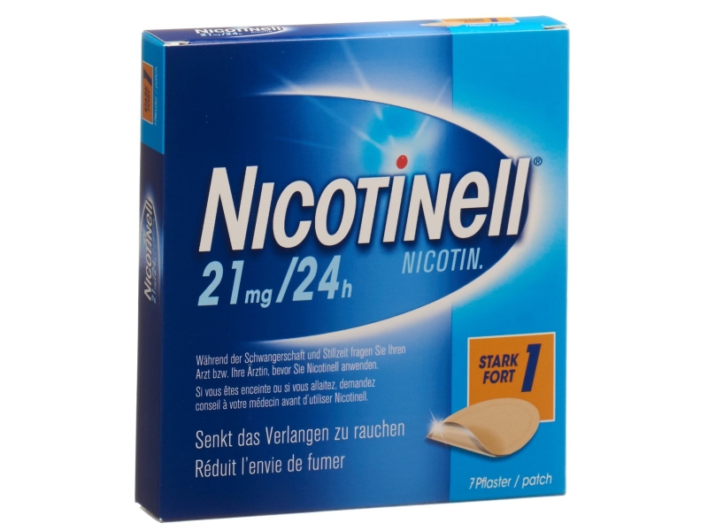 NICOTINELL 1 FORT pflaster mat 21 mg/24h 7 stück