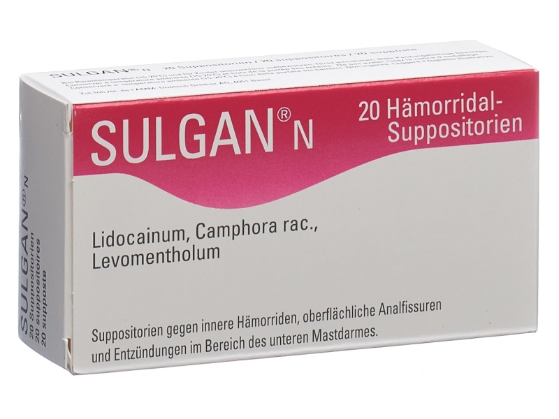 SULGAN suppositoires 20 pièces