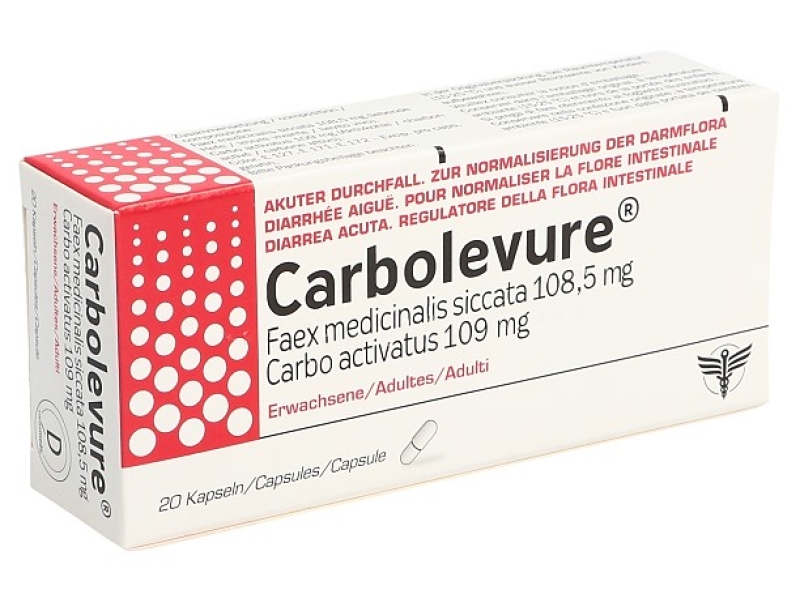 CARBOLEVURE capsules adulte 20 pièces