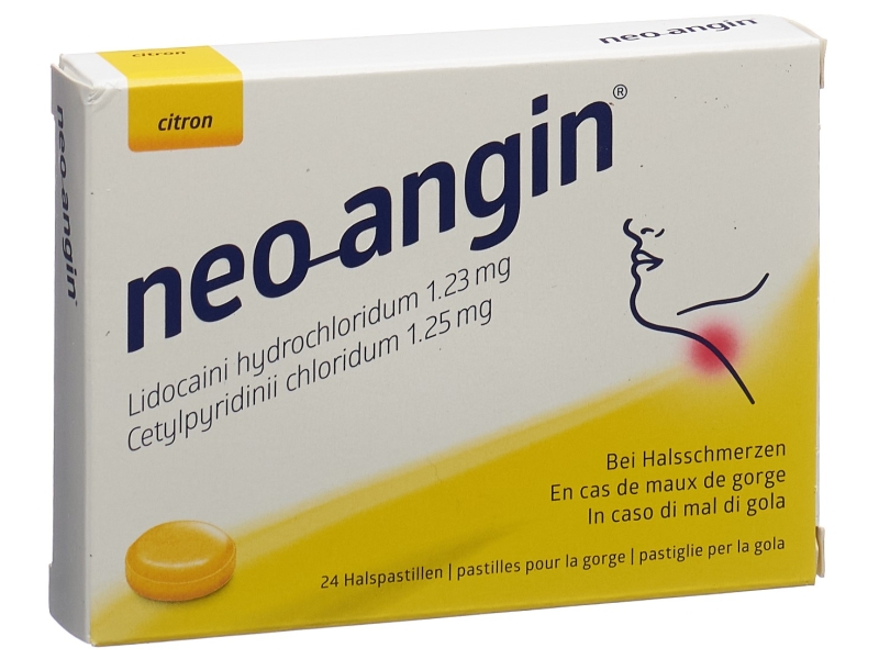 NEO-ANGIN pastiglie per la gola limone 24 pezzi