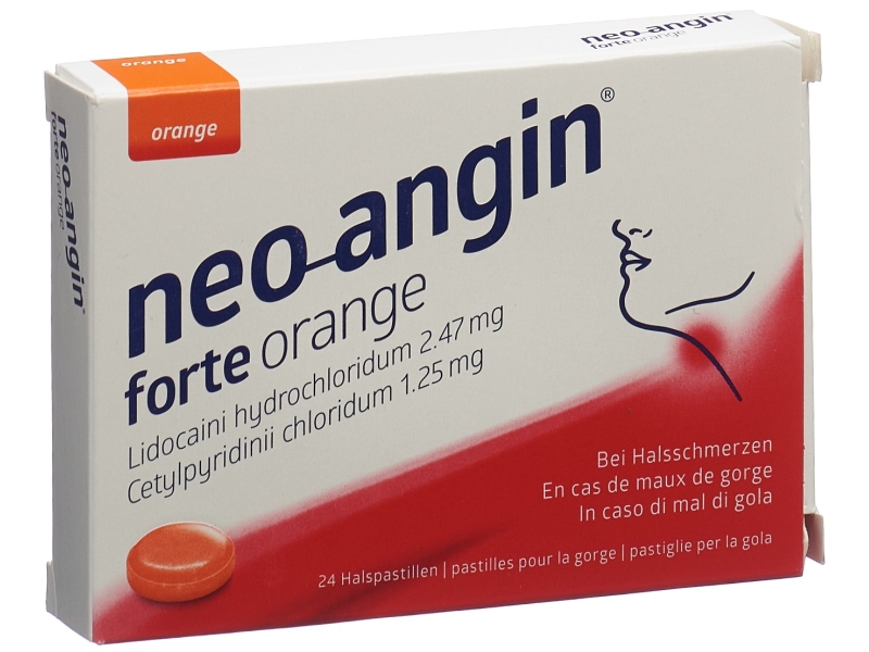 NEO-ANGIN FORTE  pastiglie per la gola arancia 24 pezzi