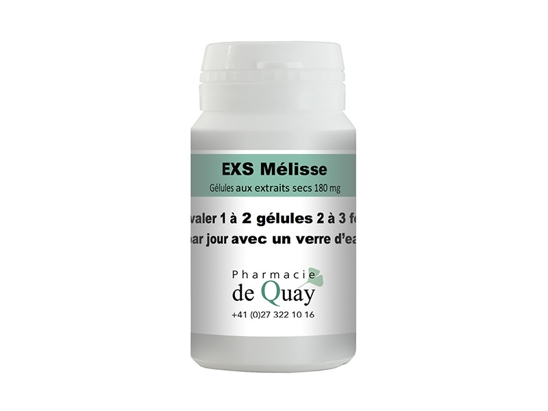 Extrait sec de Mélisse 180 mg 100 gélules
