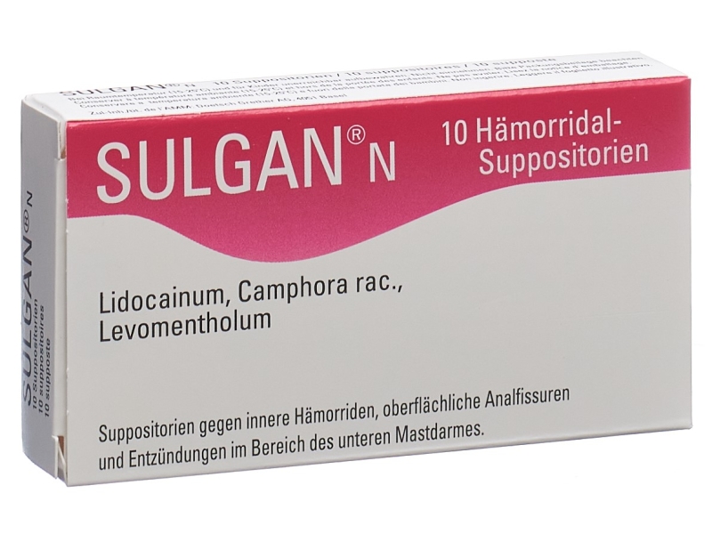 SULGAN-N suppositoires 10 pièces