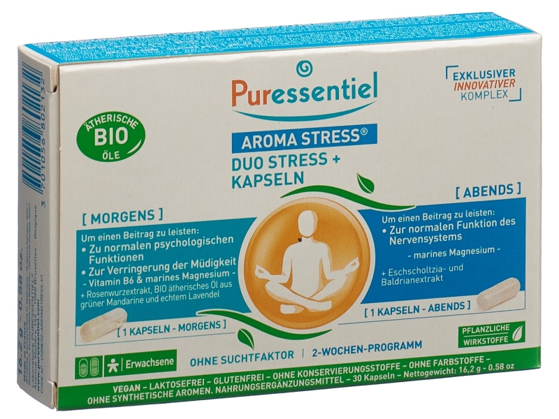 PURESSENTIEL Aroma stress duo caps 30 pièces