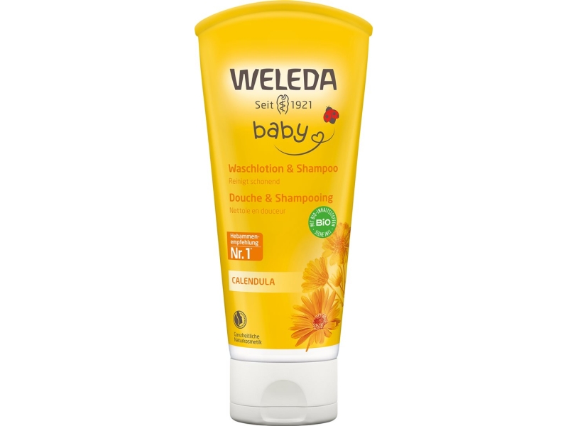 WELEDA Baby Shampooing Corps et Cheveux au Calendula, 200ml
