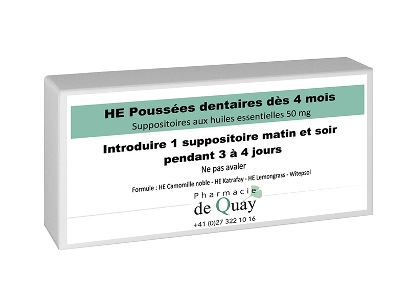 Huiles Essentielles Poussée dentaire 10 suppositoires